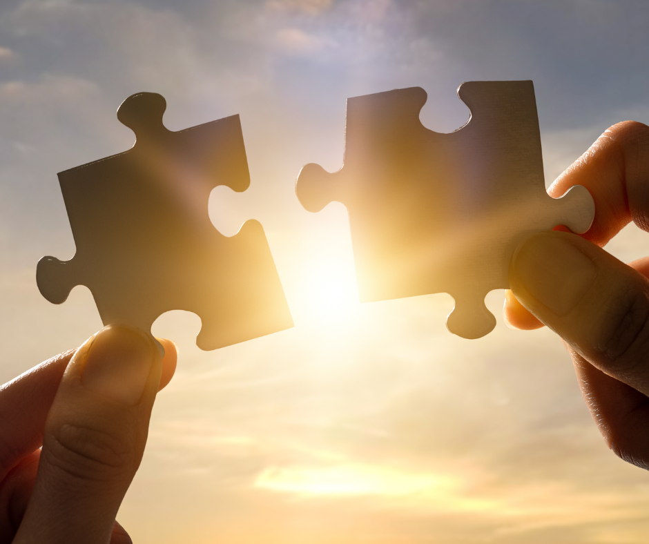 Verknüpfung von Digitalisierung und Nachhaltigkeit als "Twin Transition", mit Symbolen für Technologie und grüne Energie, die die Transformation von Unternehmen symbolisieren